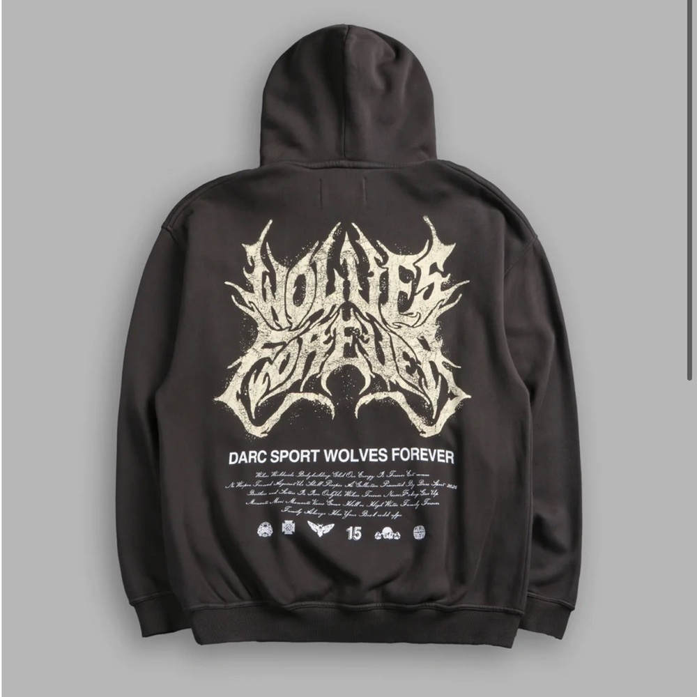 Large Darc Sport Sheer Loyalty Pierce Hoodie in Wolf Gray